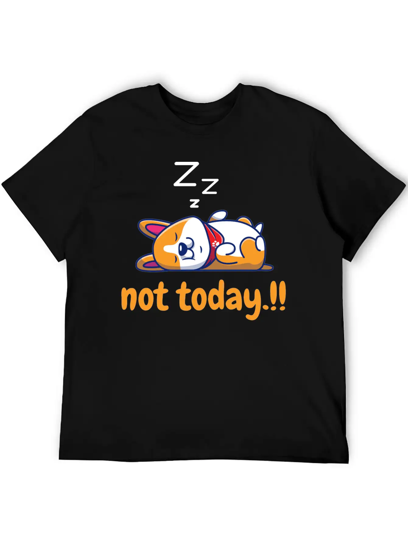 Cute Lazy Dog Comfortable Minimalist Graphic Tee – Summer Style Essential