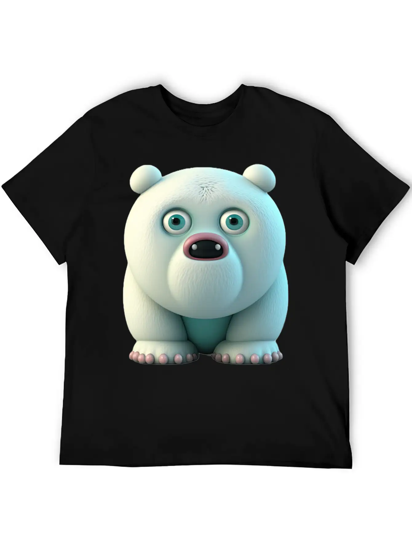 Cute Little Icebear Comic Character Stylish Everyday T-Shirt – Unisex Basic Cotton Tee
