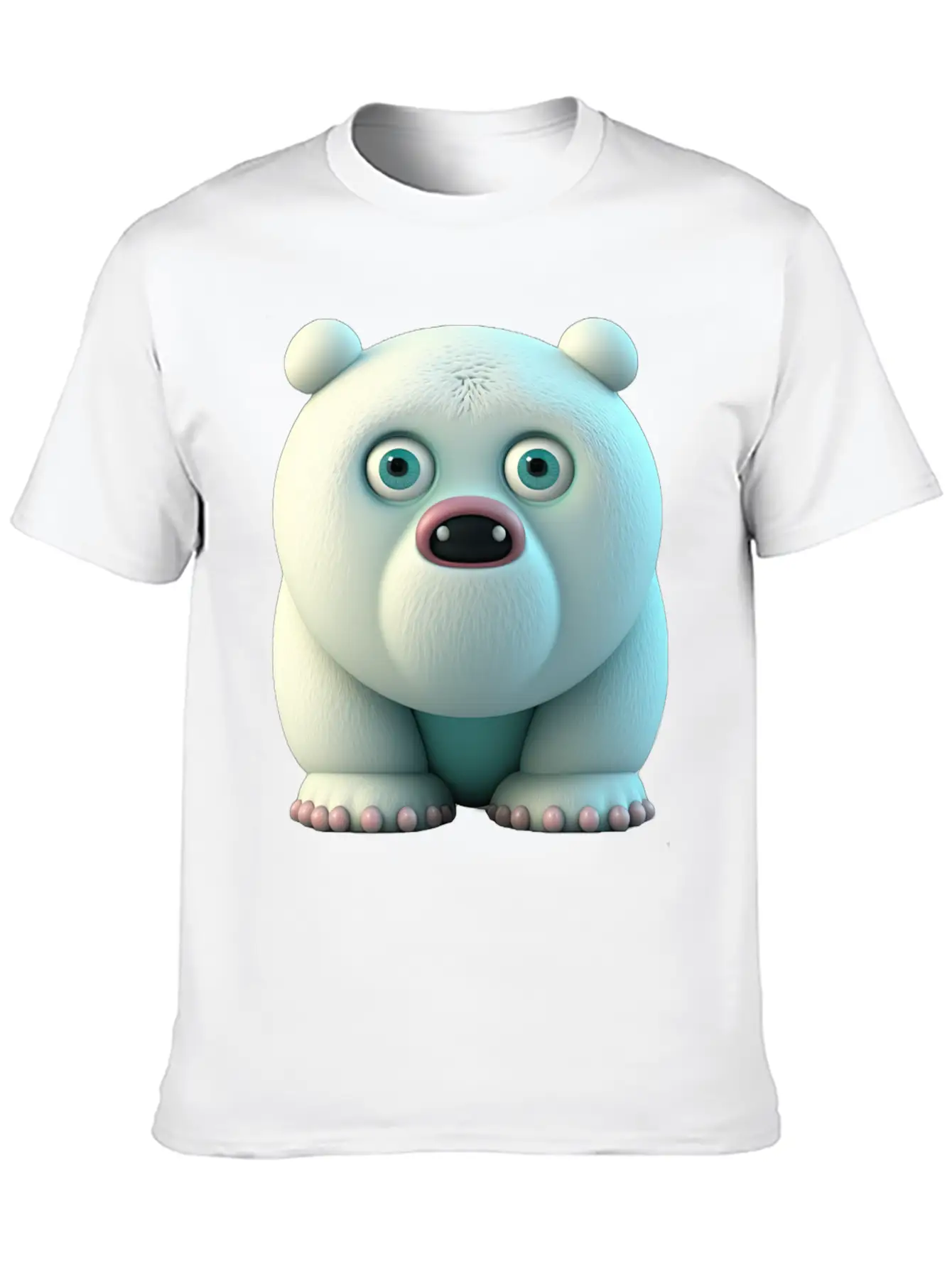 Cute Little Icebear Comic Character Stylish Everyday T-Shirt – Unisex Basic Cotton Tee