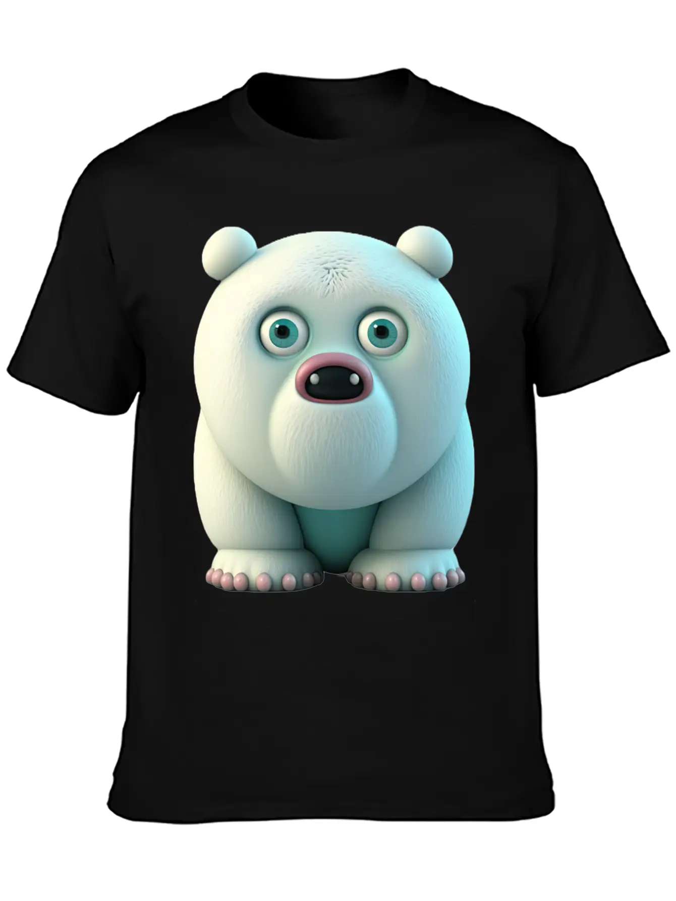 Cute Little Icebear Comic Character Stylish Everyday T-Shirt – Unisex Basic Cotton Tee