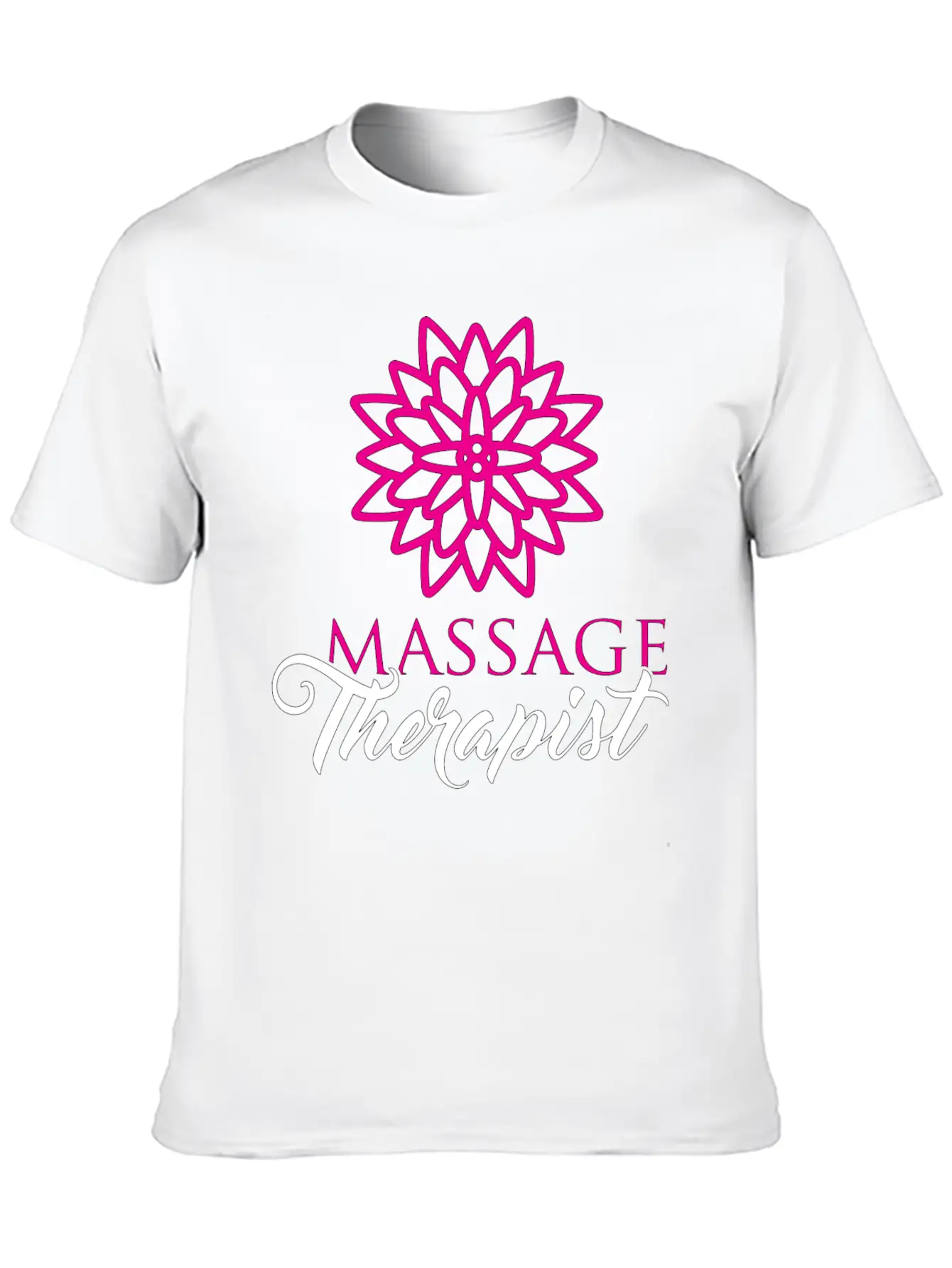 Cute Massage Therapist Product Flower Gifts For Unisex Short Sleeve Soft Cotton T-Shirt – Casual Everyday Wear