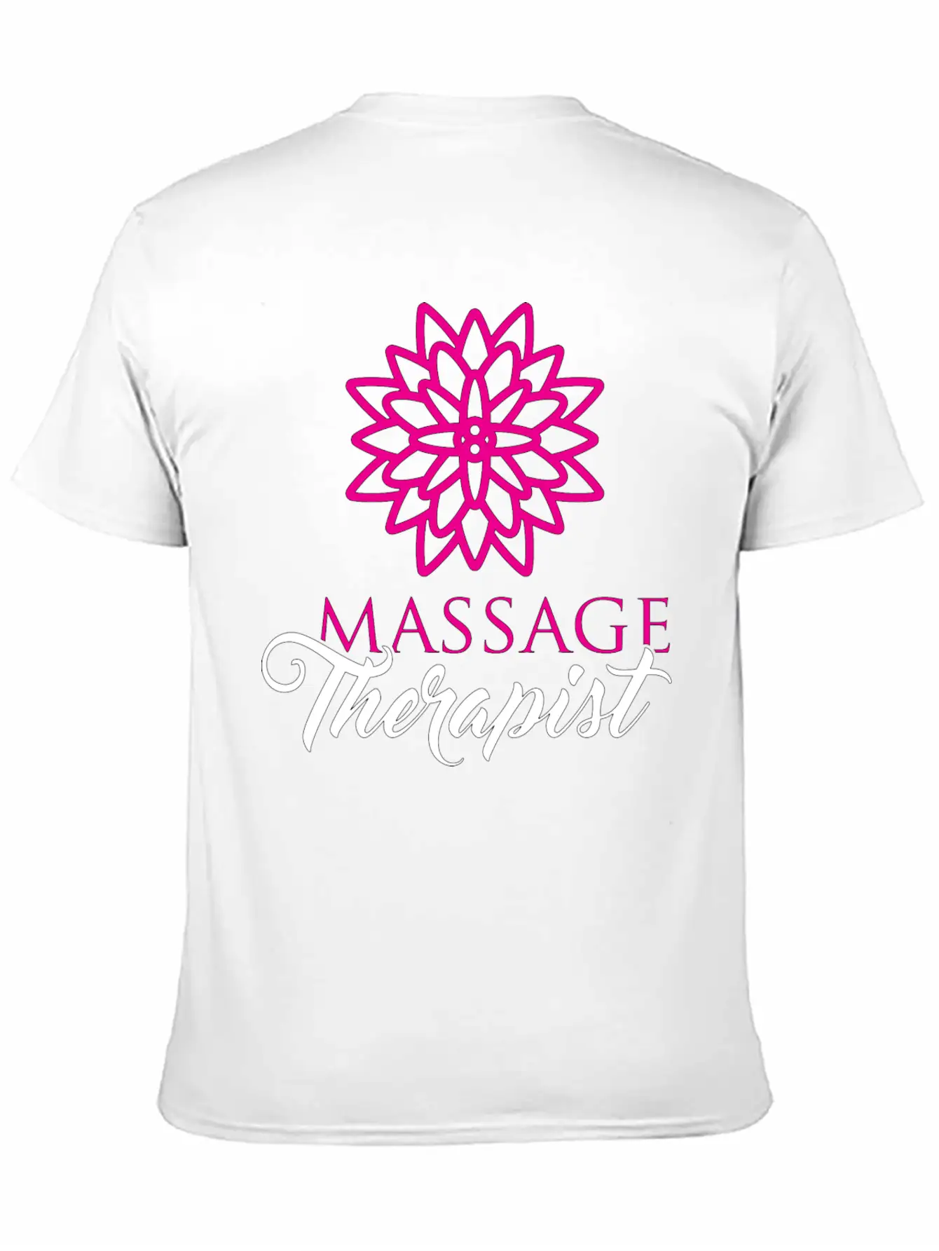 Cute Massage Therapist Product Flower Gifts For Unisex Short Sleeve Soft Cotton T-Shirt – Casual Everyday Wear