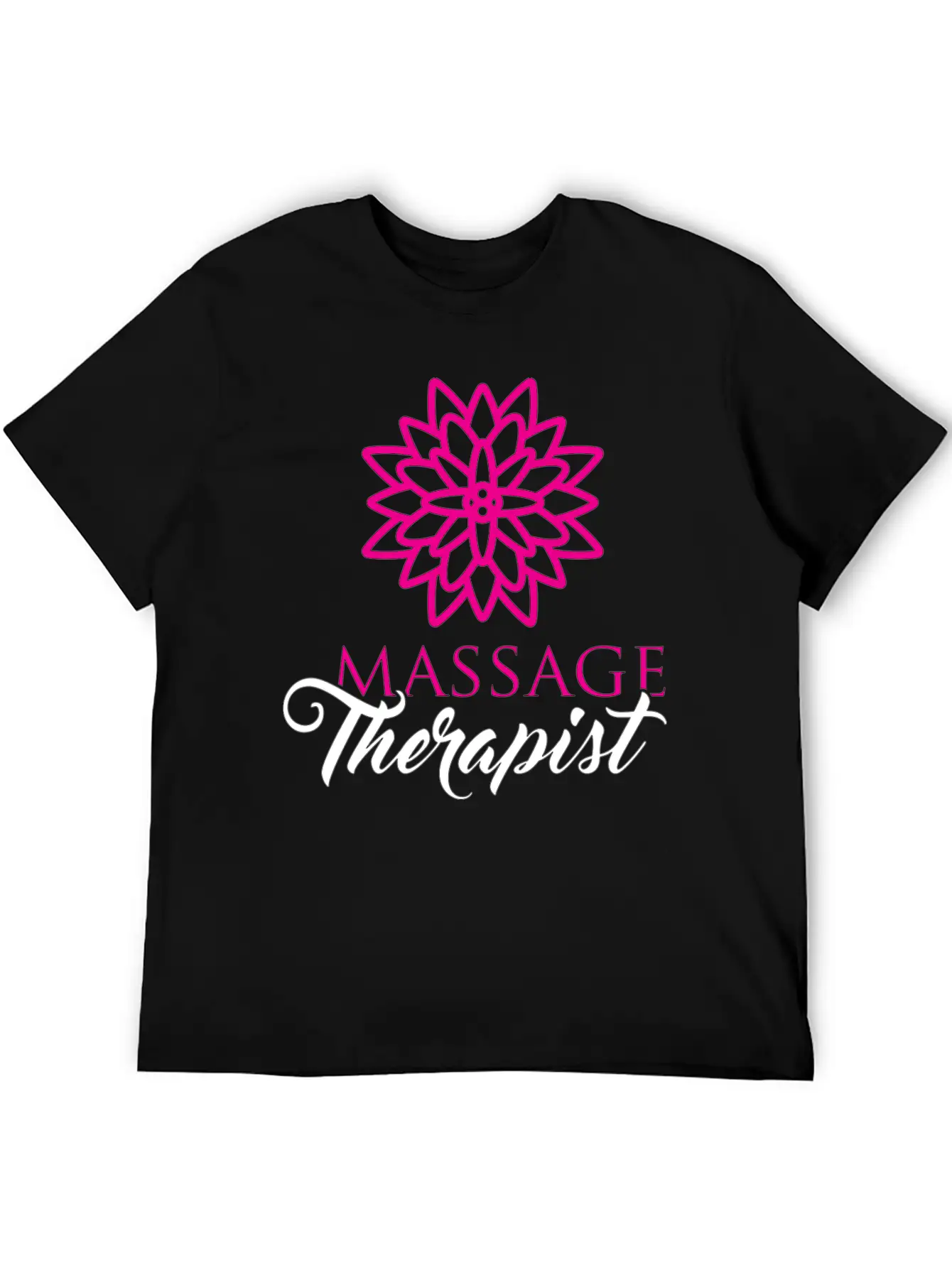 Cute Massage Therapist Product Flower Gifts For Unisex Short Sleeve Soft Cotton T-Shirt – Casual Everyday Wear