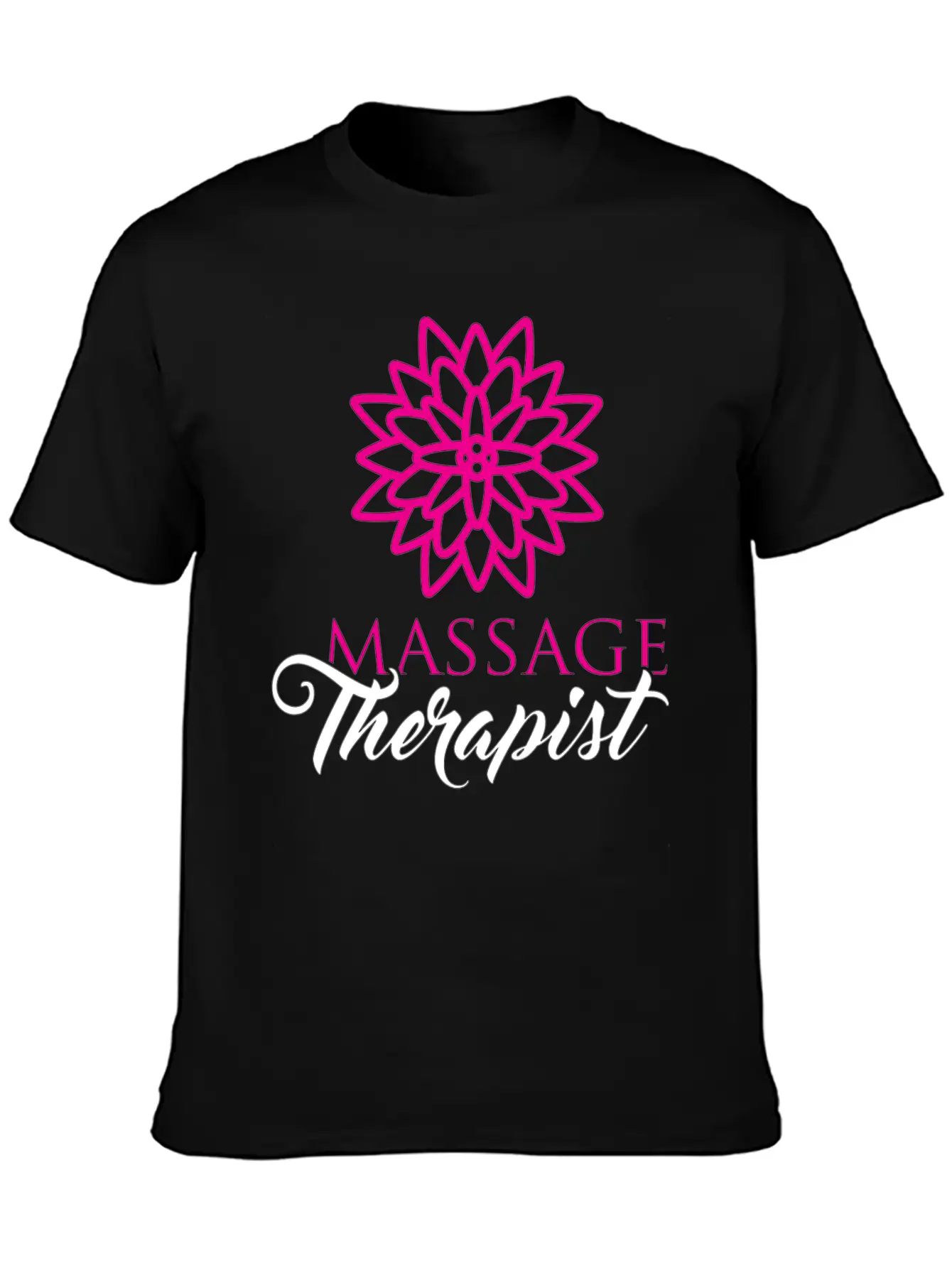 Cute Massage Therapist Product Flower Gifts For Unisex Short Sleeve Soft Cotton T-Shirt – Casual Everyday Wear