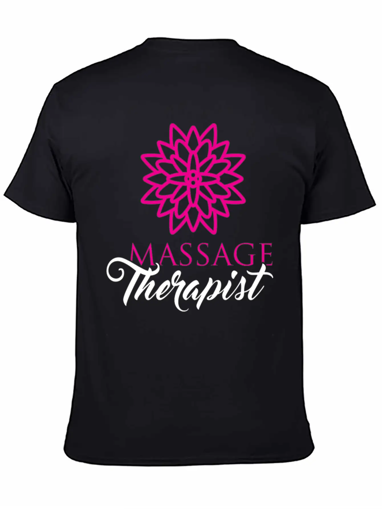 Cute Massage Therapist Product Flower Gifts For Unisex Short Sleeve Soft Cotton T-Shirt – Casual Everyday Wear