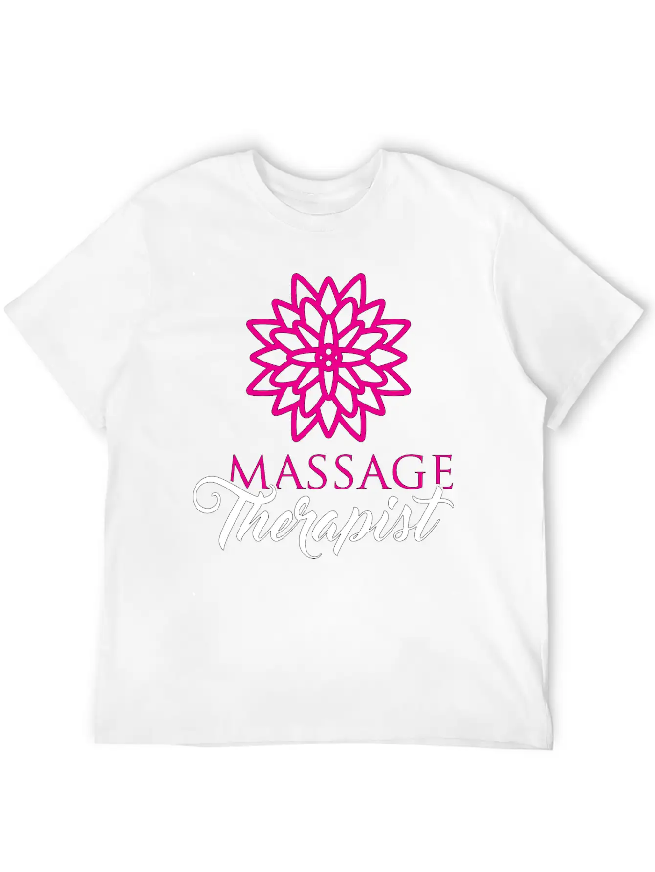 Cute Massage Therapist Product Flower Gifts For Unisex Short Sleeve Soft Cotton T-Shirt – Casual Everyday Wear