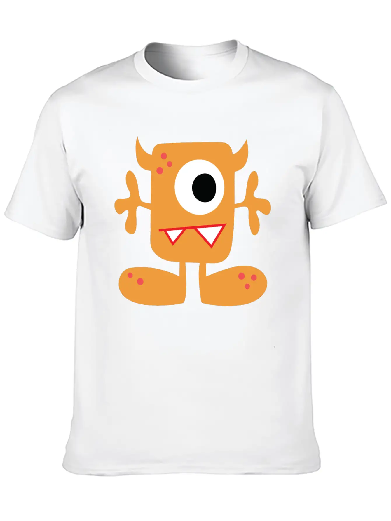 Cute Monster Unisex Short Sleeve Soft Cotton T-Shirt – Casual Everyday Wear