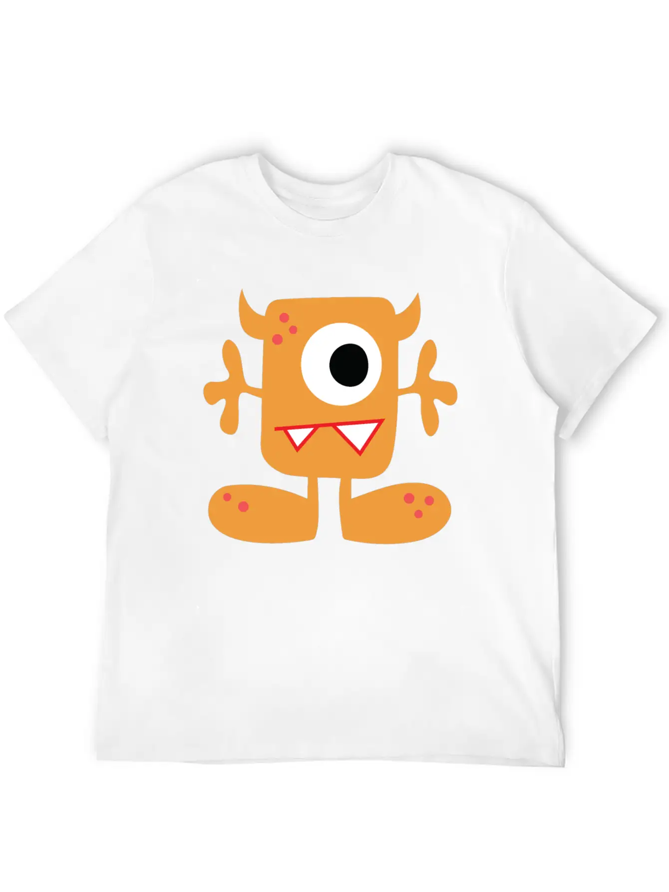 Cute Monster Unisex Short Sleeve Soft Cotton T-Shirt – Casual Everyday Wear