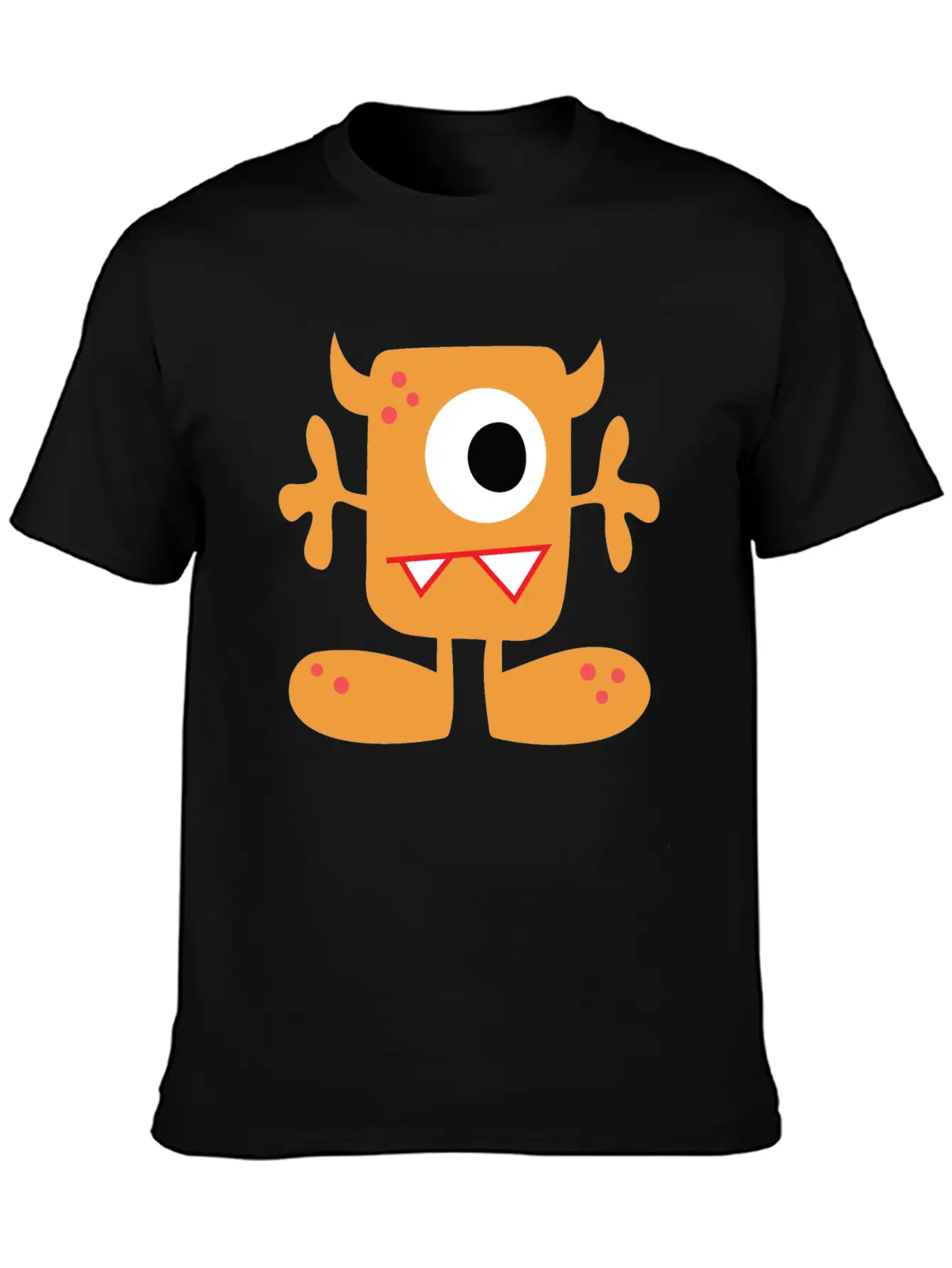 Cute Monster Unisex Short Sleeve Soft Cotton T-Shirt – Casual Everyday Wear