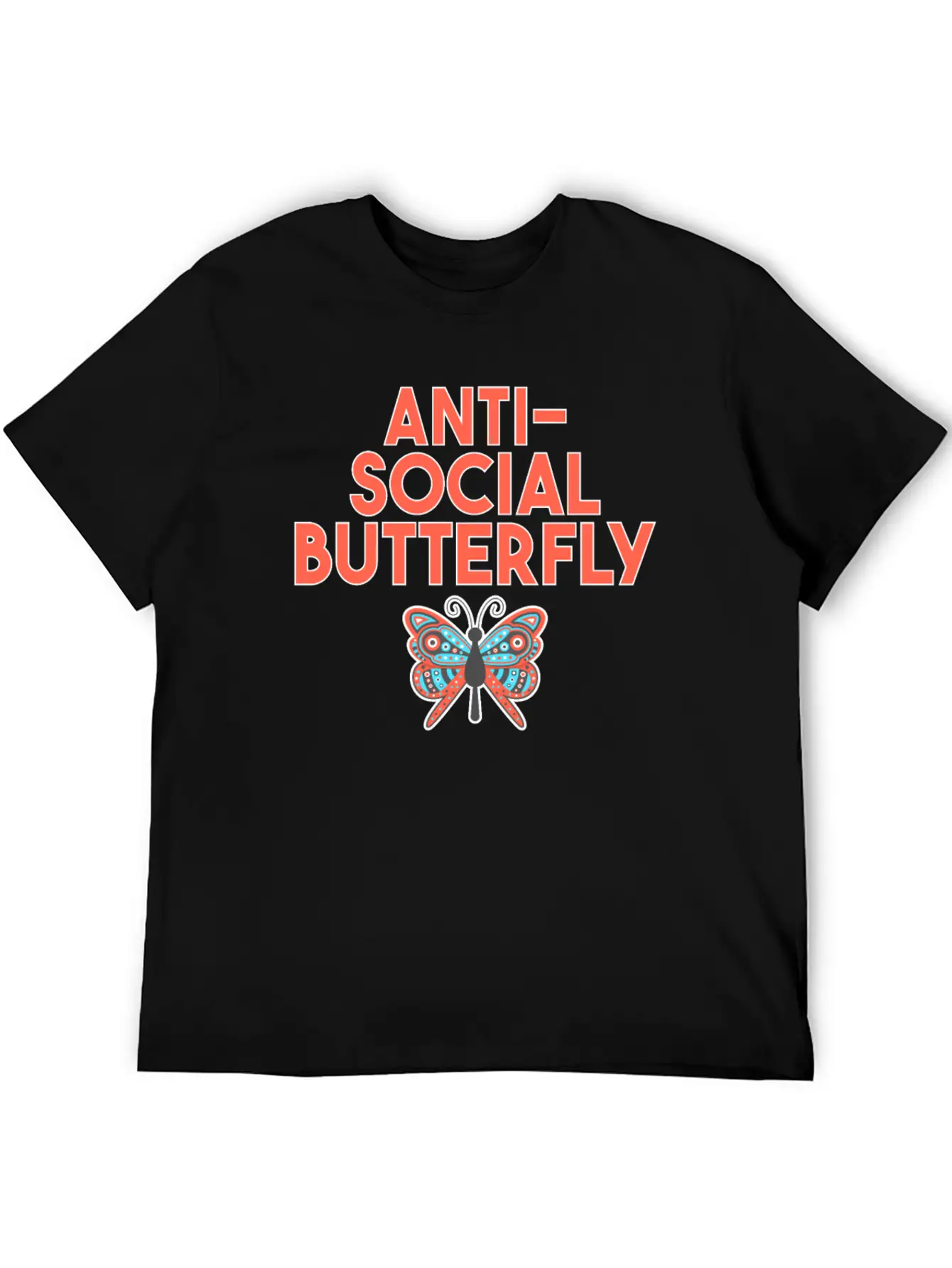 Cute Relatable AntiSocial Butterfly TShirt Basic Graphic T-Shirt – Daily Comfort In Soft Cotton