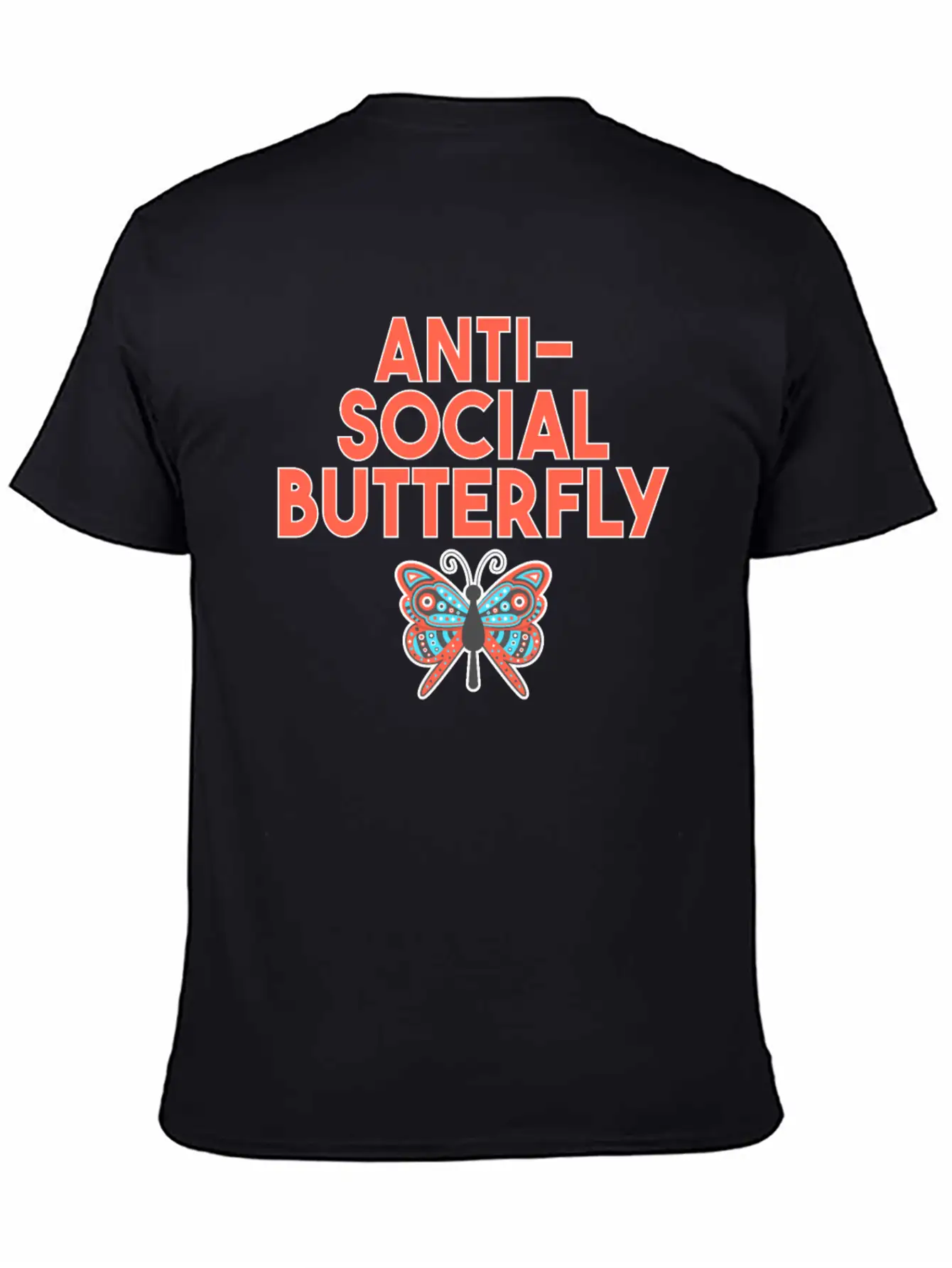 Cute Relatable AntiSocial Butterfly TShirt Basic Graphic T-Shirt – Daily Comfort In Soft Cotton