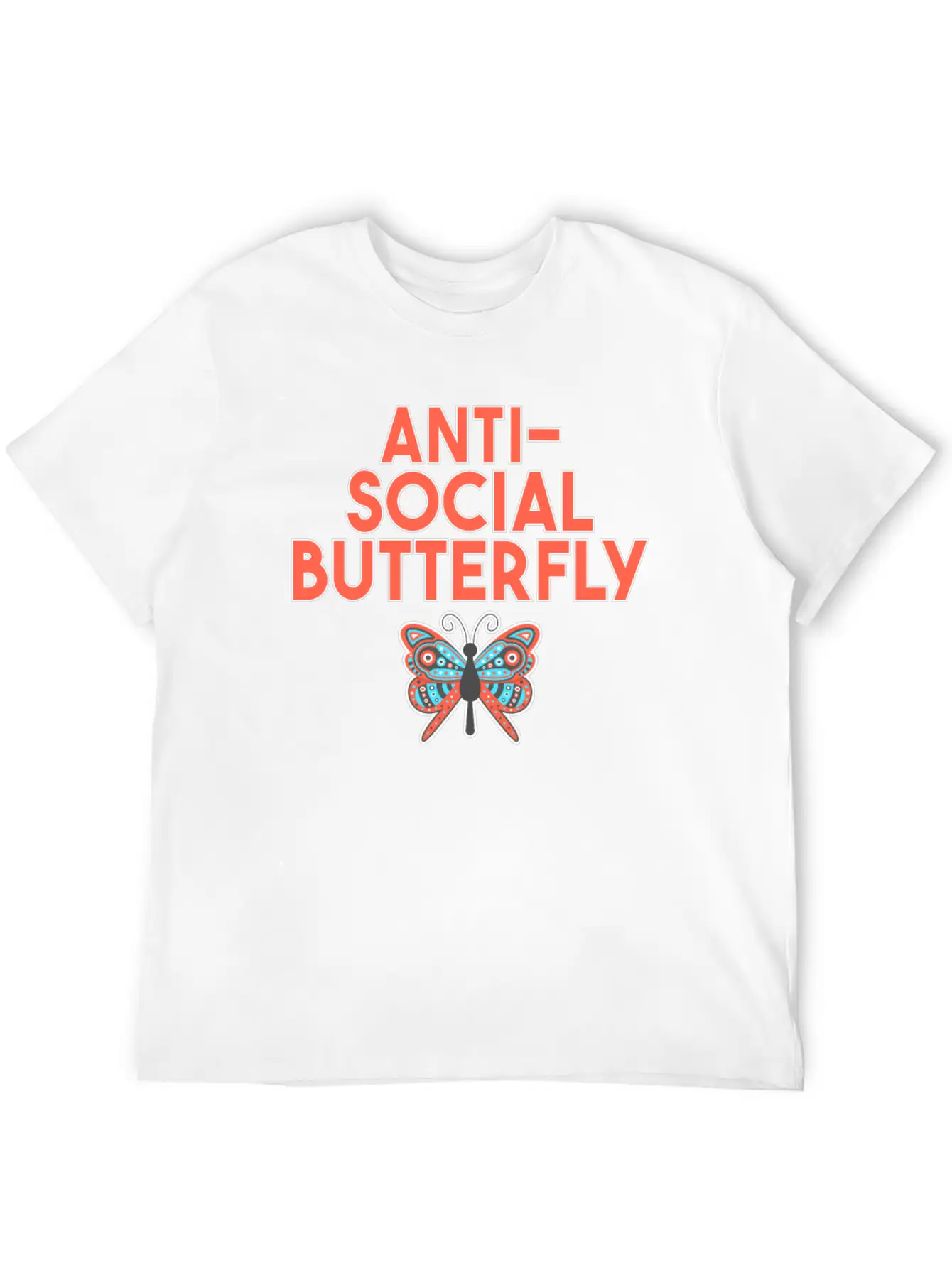 Cute Relatable AntiSocial Butterfly TShirt Basic Graphic T-Shirt – Daily Comfort In Soft Cotton
