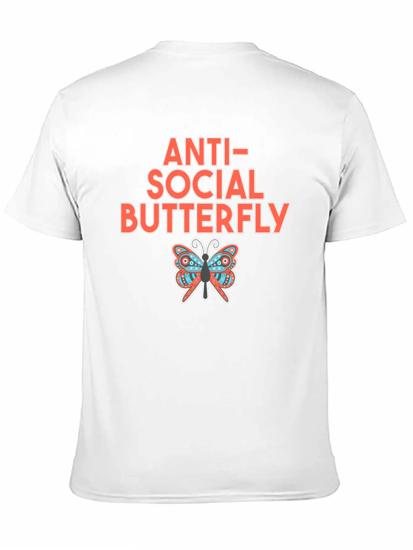 Cute Relatable AntiSocial Butterfly TShirt Basic Graphic T-Shirt – Daily Comfort In Soft Cotton