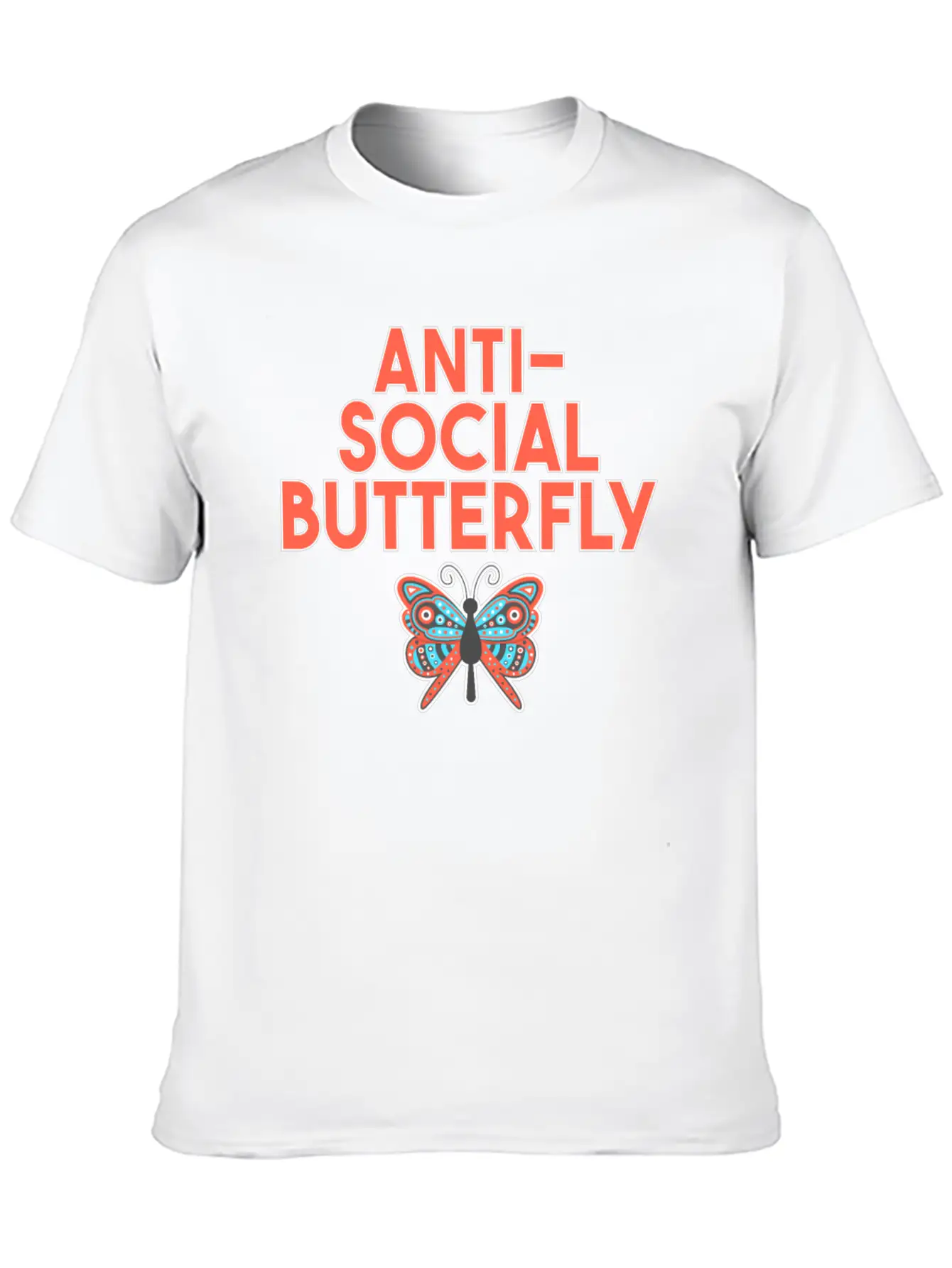 Cute Relatable AntiSocial Butterfly TShirt Basic Graphic T-Shirt – Daily Comfort In Soft Cotton