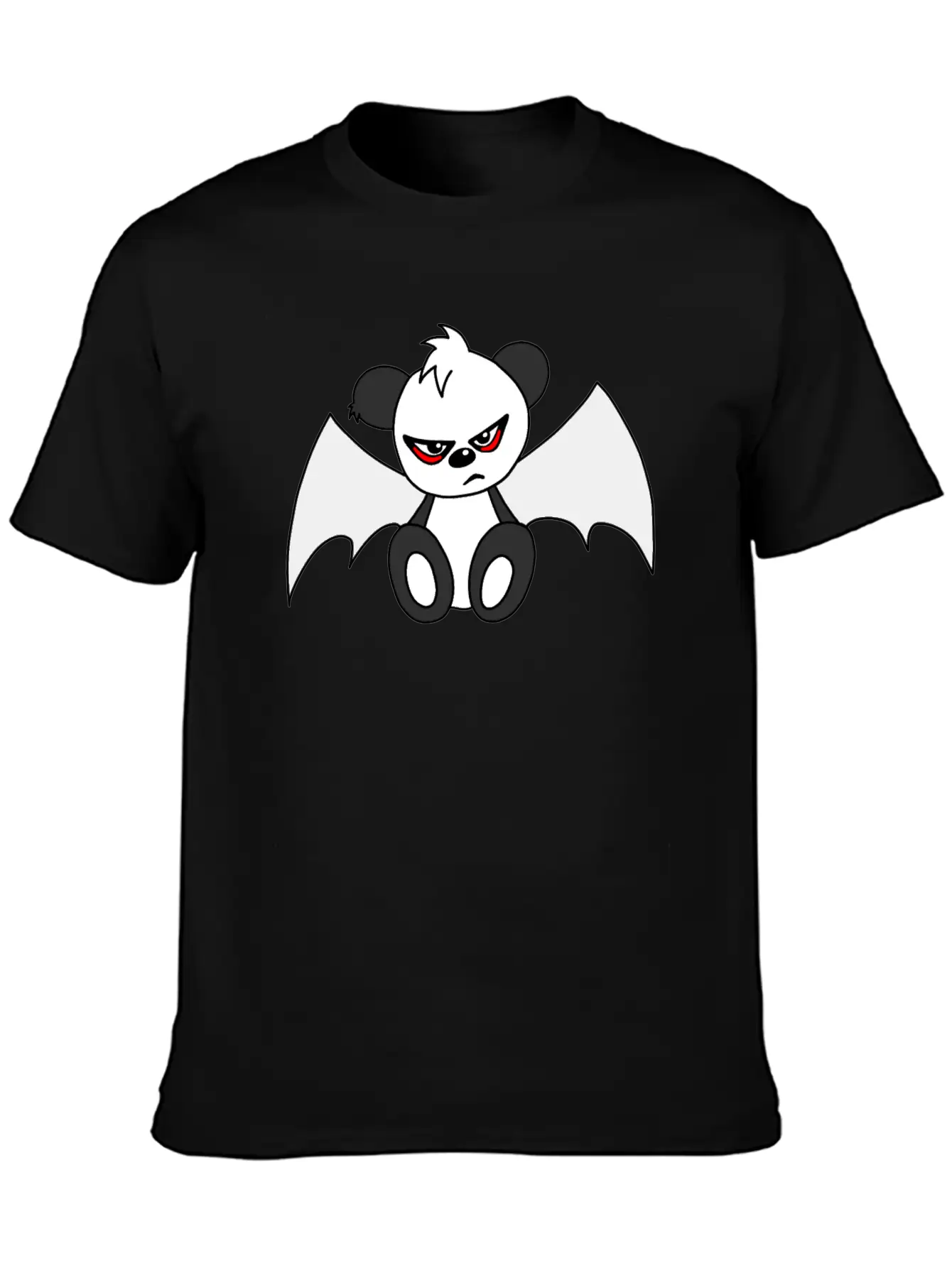 Cute Sad Gothic Panda Timeless Short Sleeve Tee – Comfy And Minimalist Design