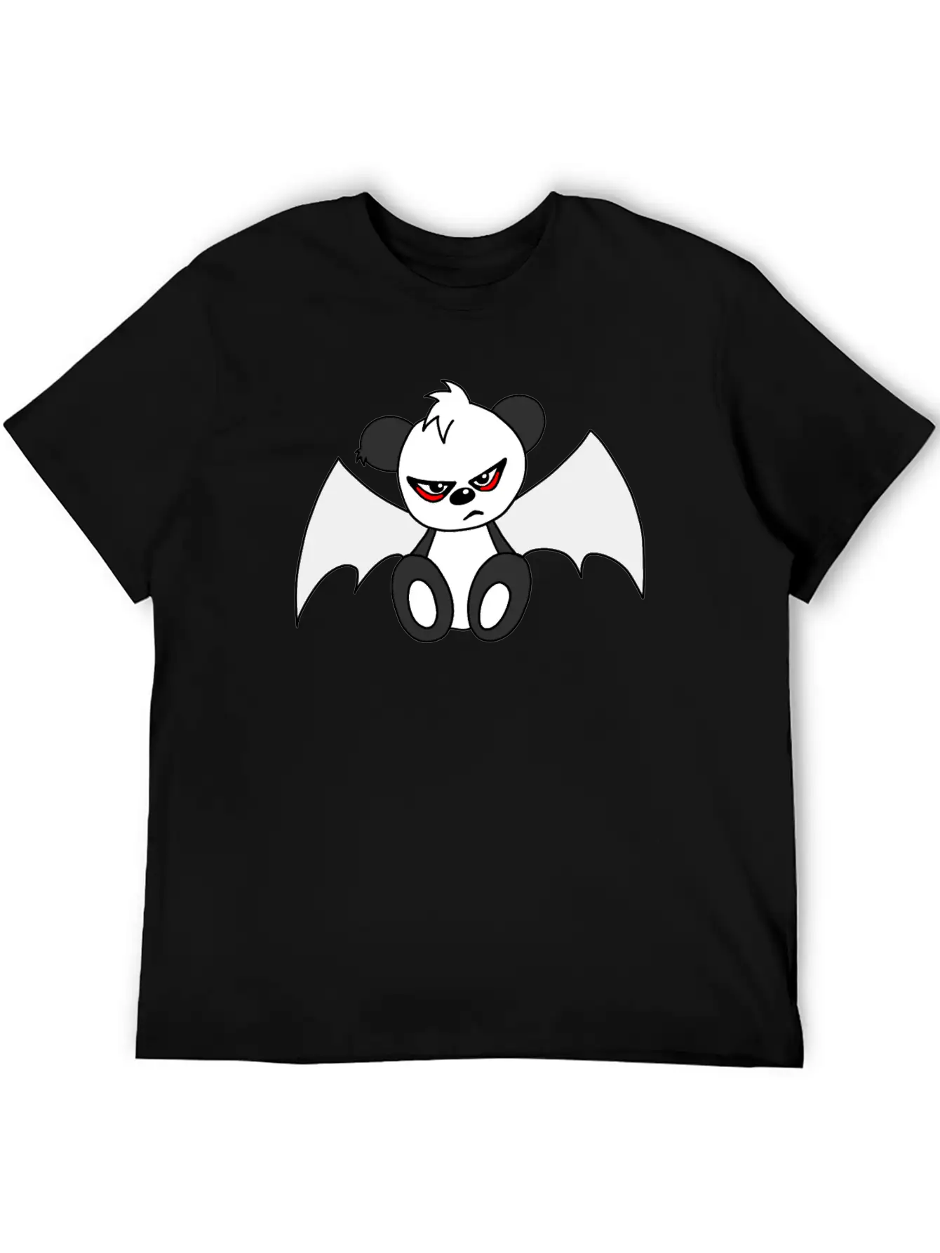 Cute Sad Gothic Panda Timeless Short Sleeve Tee – Comfy And Minimalist Design