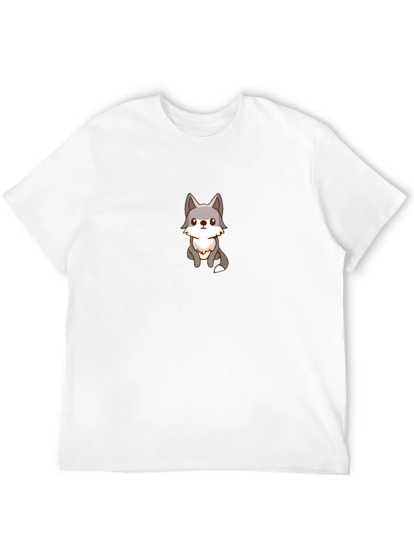 Cute Wolf Wolfdog Kawaii Husky Design Essential Unisex Summer Tee – Soft Cotton Casual Fit