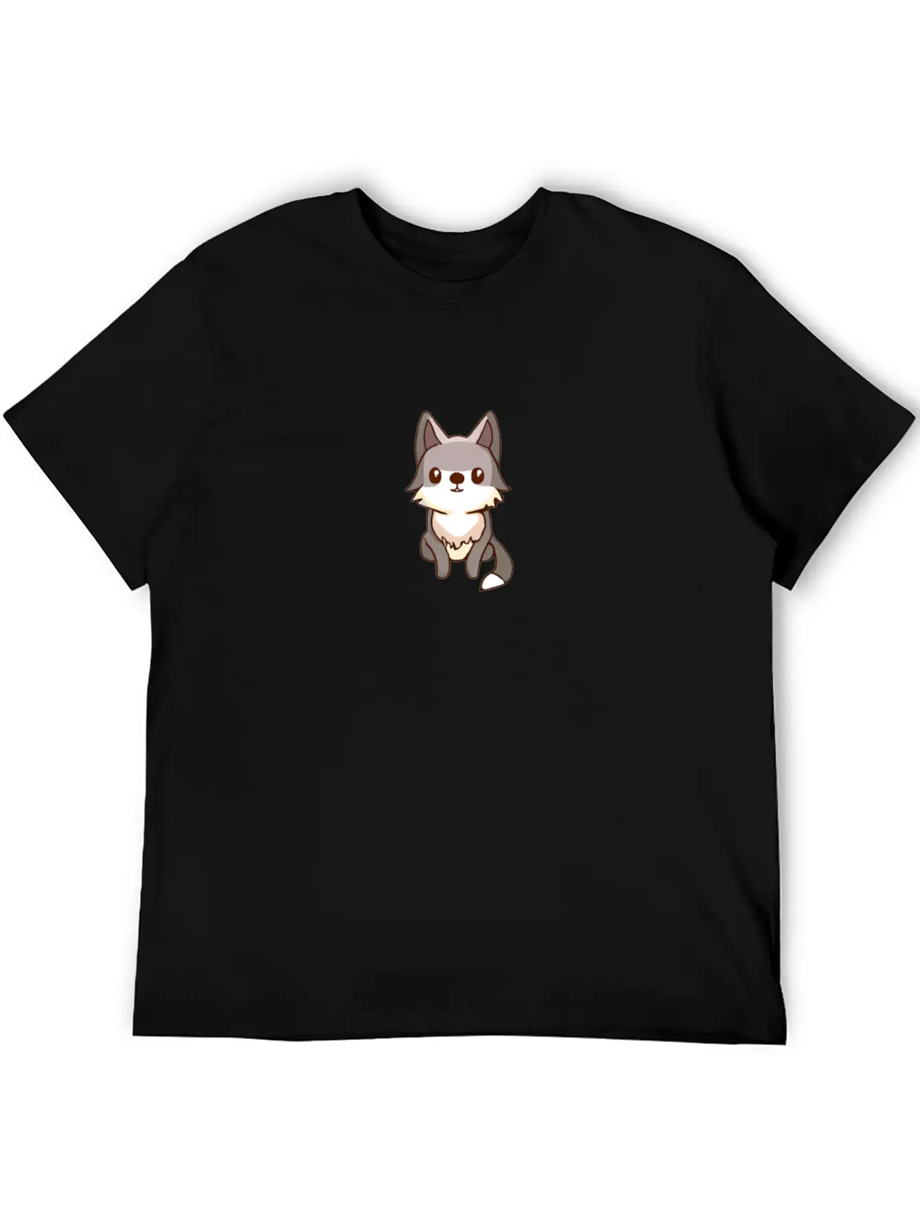 Cute Wolf Wolfdog Kawaii Husky Design Essential Unisex Summer Tee – Soft Cotton Casual Fit