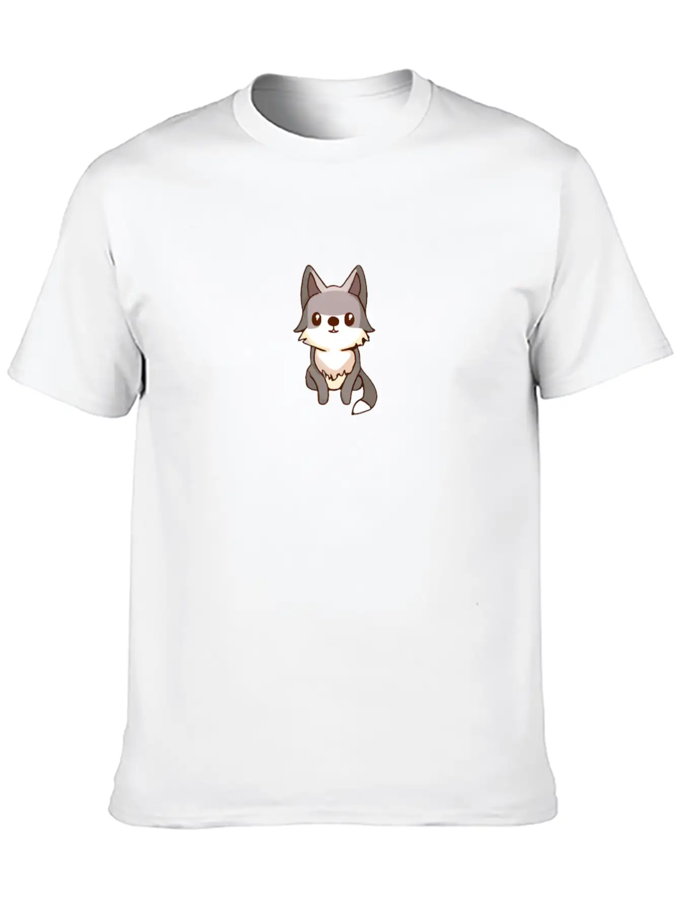 Cute Wolf Wolfdog Kawaii Husky Design Essential Unisex Summer Tee – Soft Cotton Casual Fit