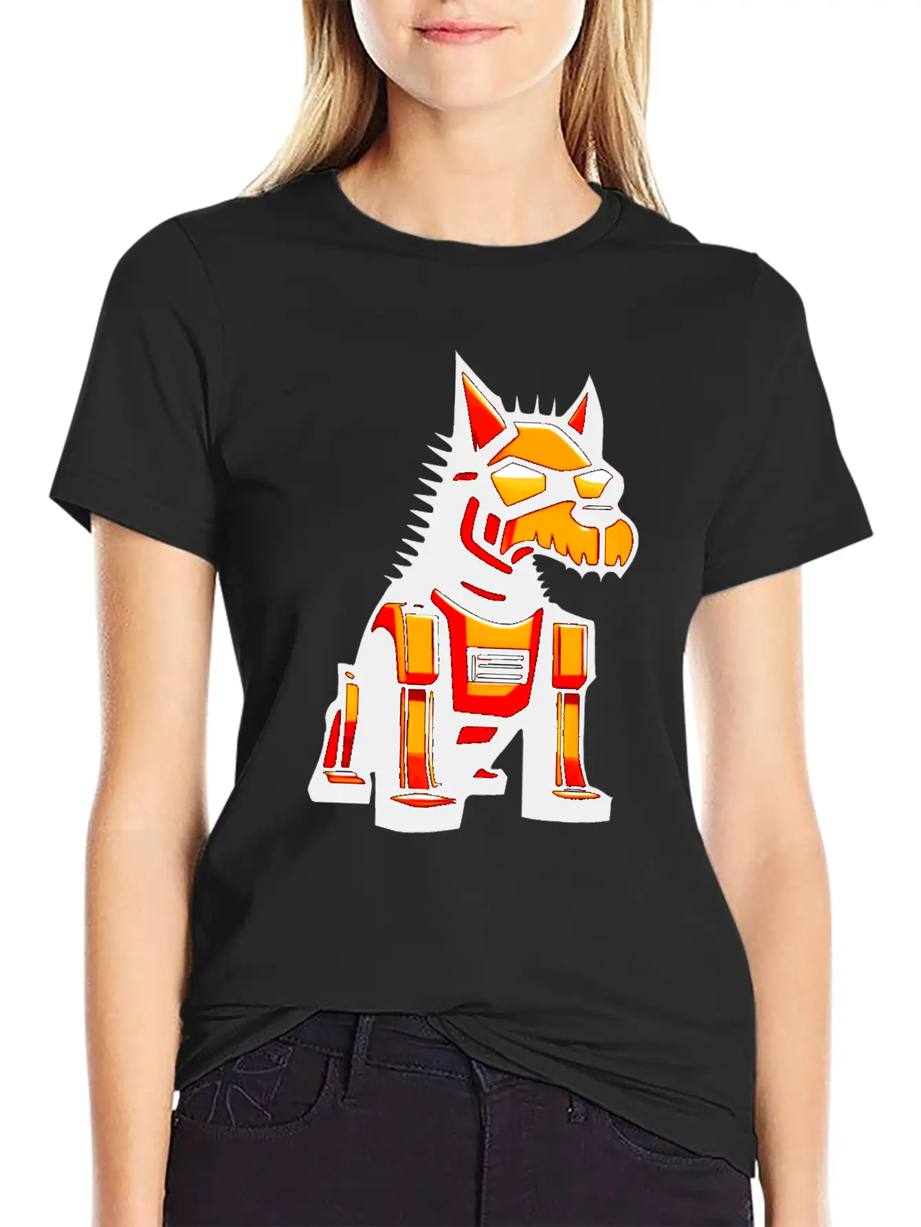 Cyber Dog - Colorful Graphic Stylish Everyday T-Shirt – Unisex Basic Cotton Tee