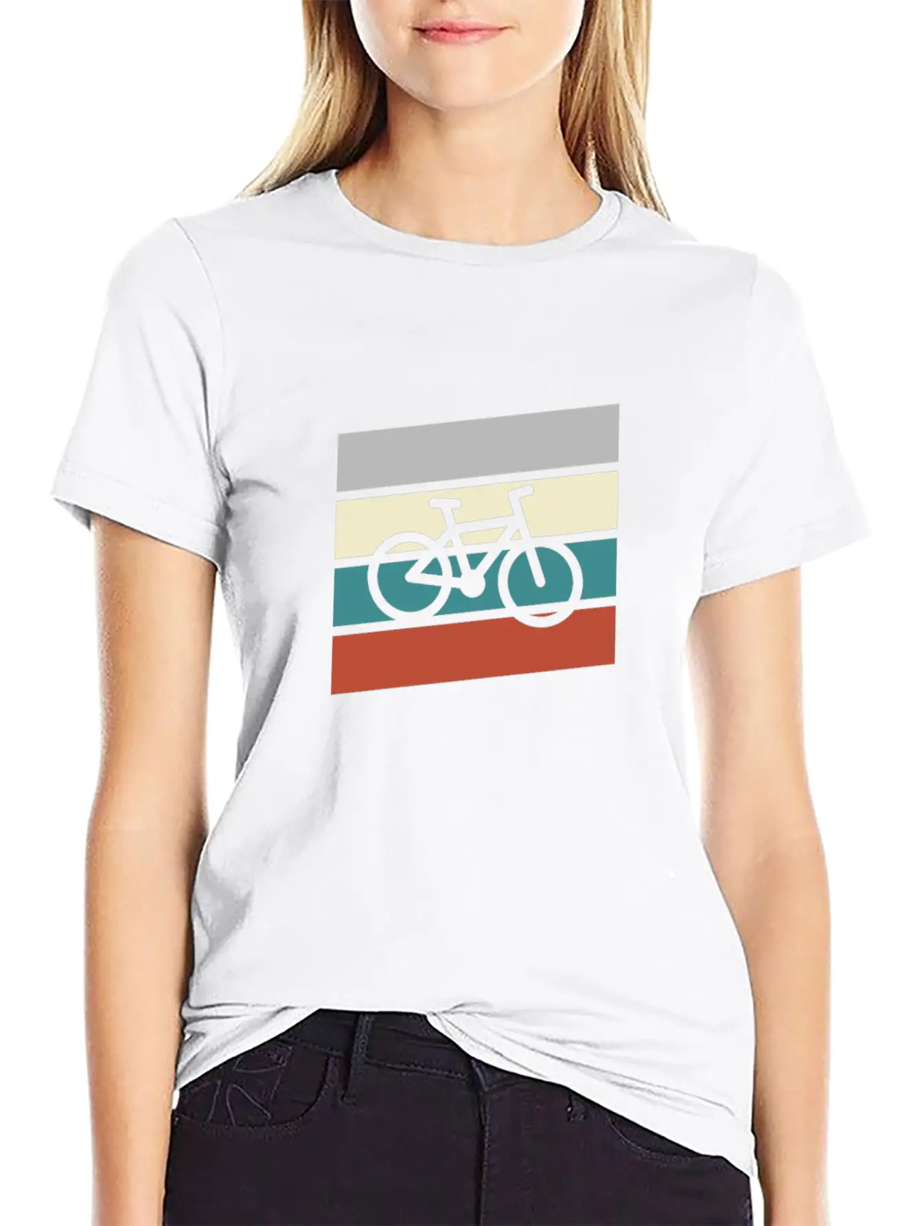 Cycling Retro Comfortable Minimalist Graphic Tee – Summer Style Essential