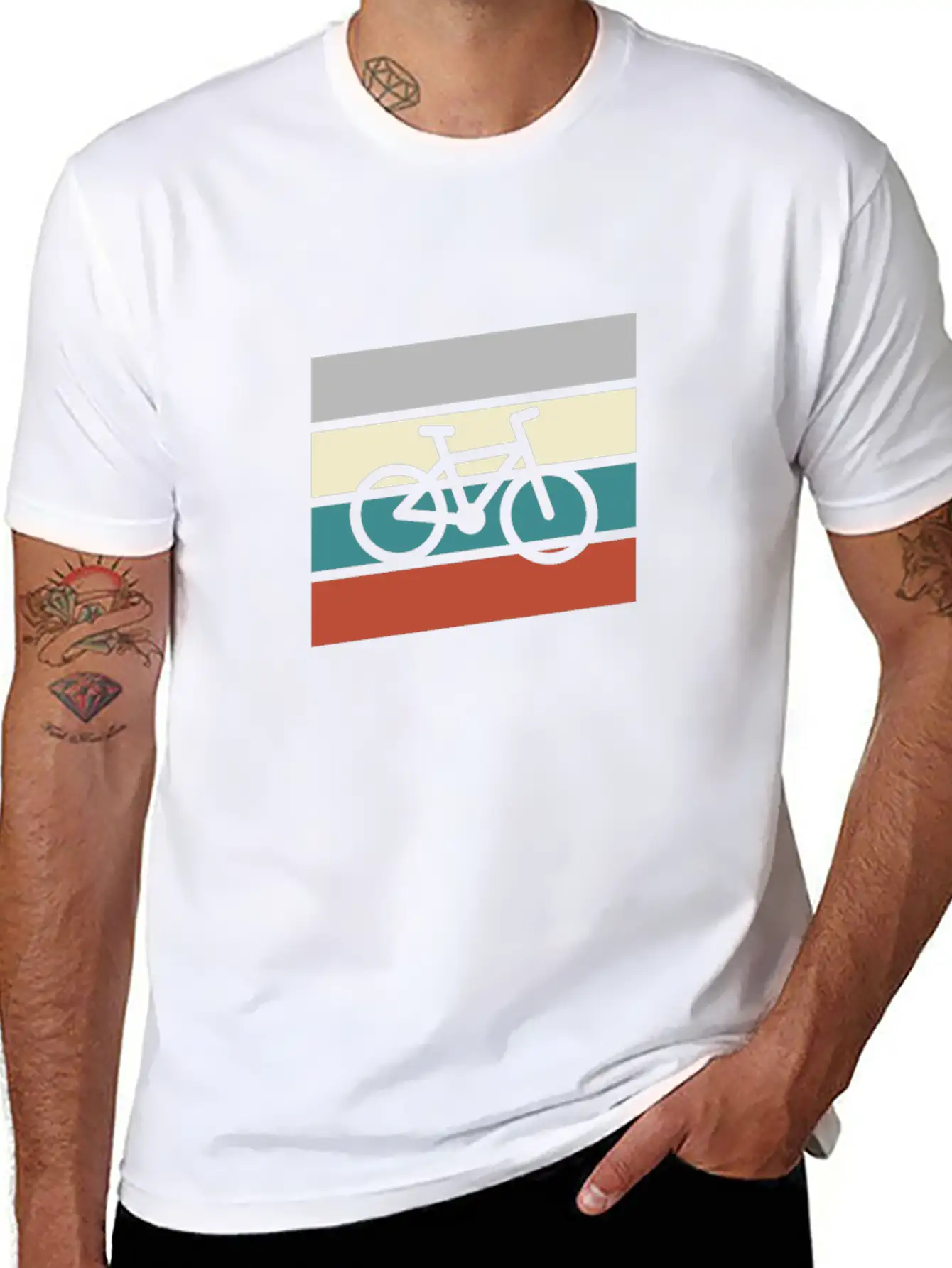 Cycling Retro Comfortable Minimalist Graphic Tee – Summer Style Essential