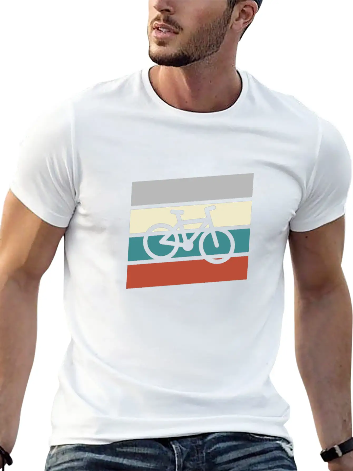Cycling Retro Comfortable Minimalist Graphic Tee – Summer Style Essential