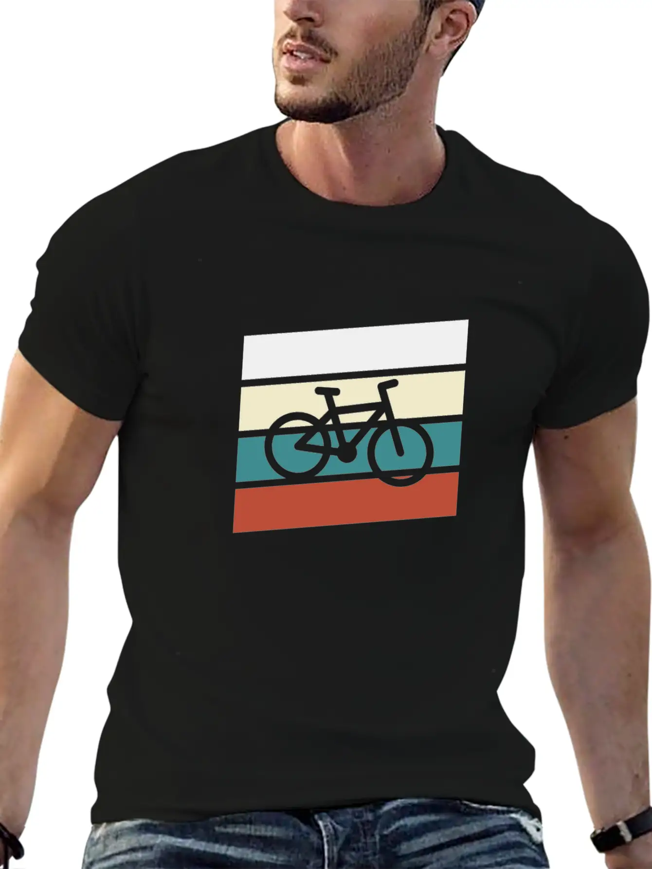 Cycling Retro Comfortable Minimalist Graphic Tee – Summer Style Essential