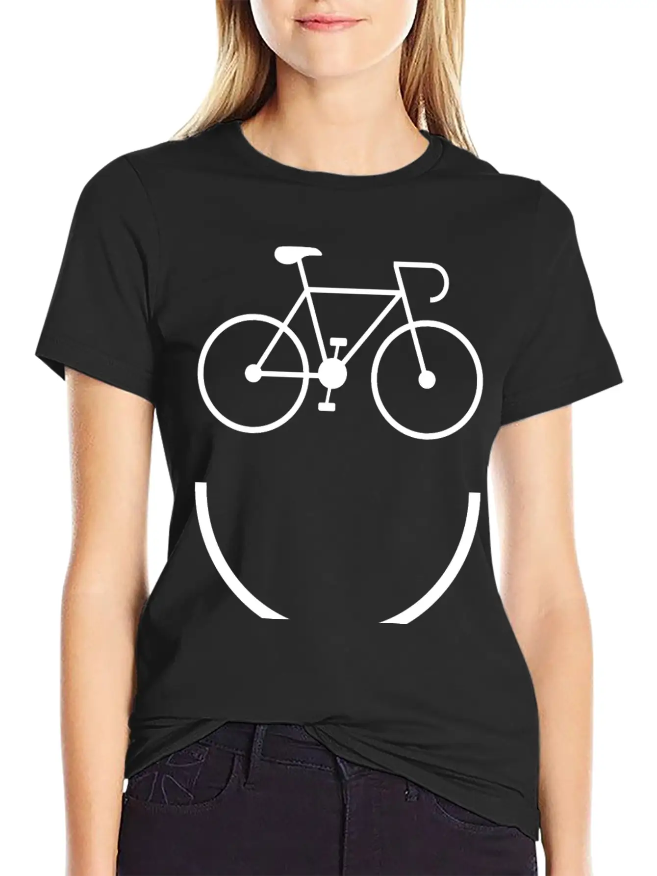 Cycling - Smile And Ride Unisex Short Sleeve Soft Cotton T-Shirt – Casual Everyday Wear