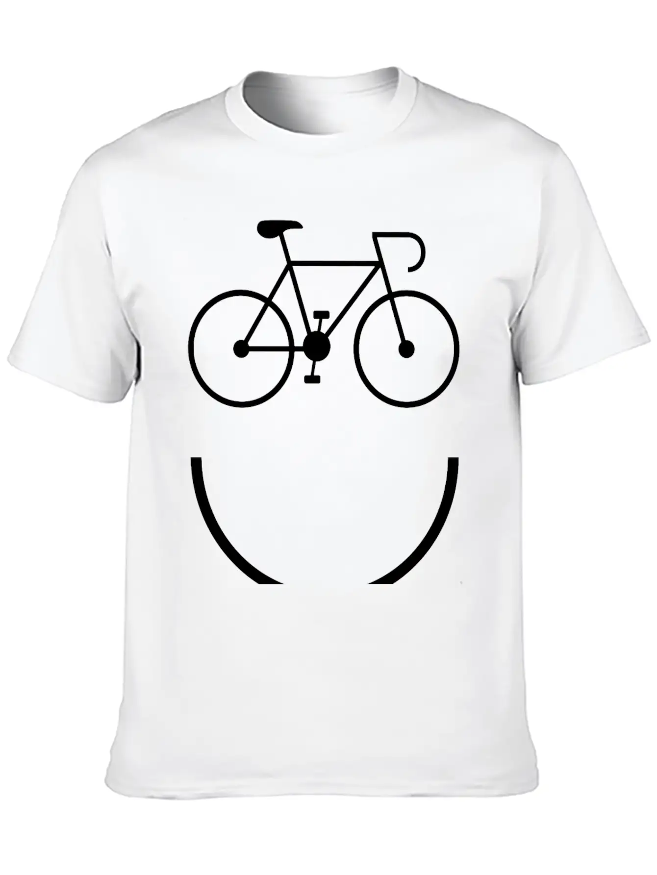 Cycling - Smile And Ride Unisex Short Sleeve Soft Cotton T-Shirt – Casual Everyday Wear