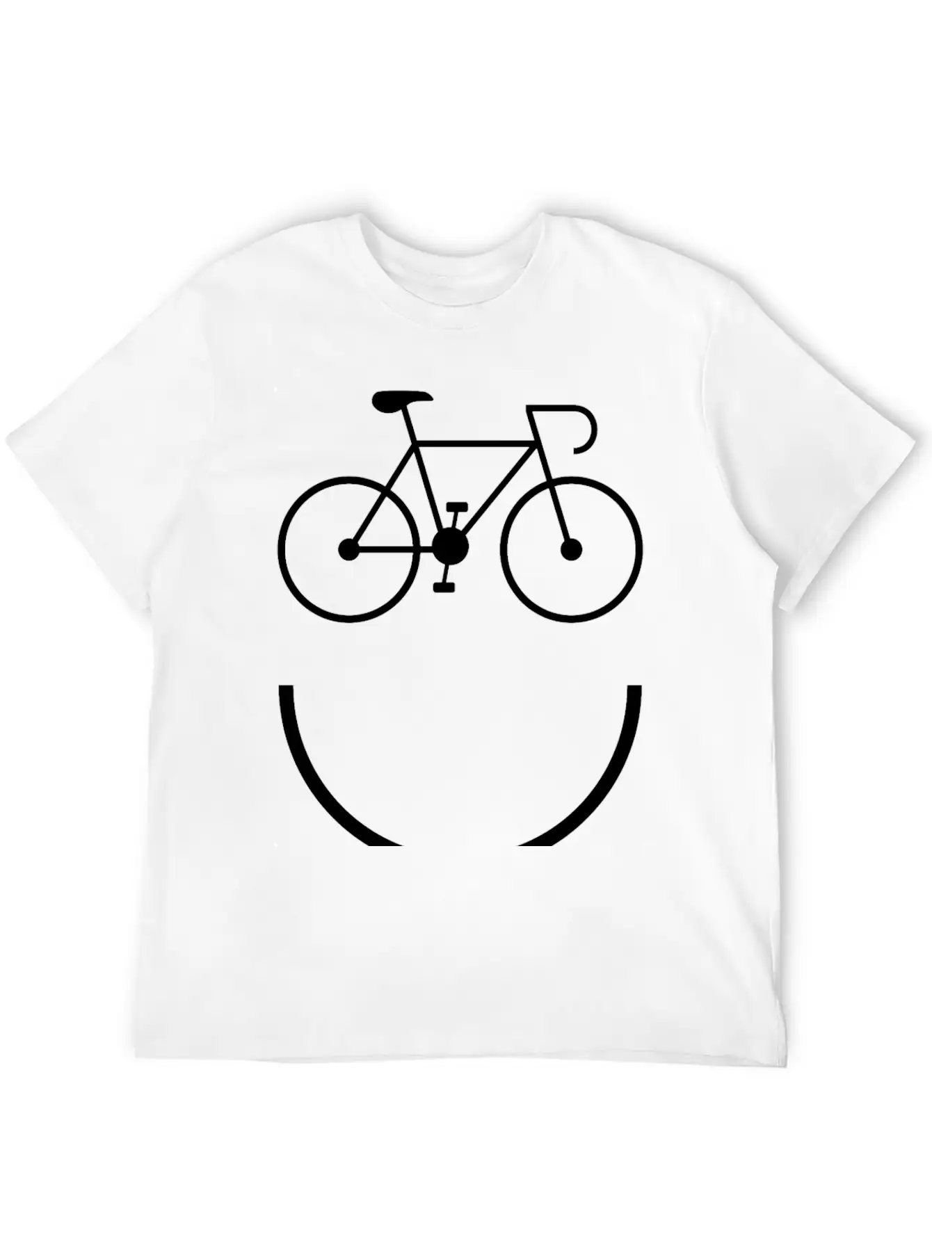 Cycling - Smile And Ride Unisex Short Sleeve Soft Cotton T-Shirt – Casual Everyday Wear