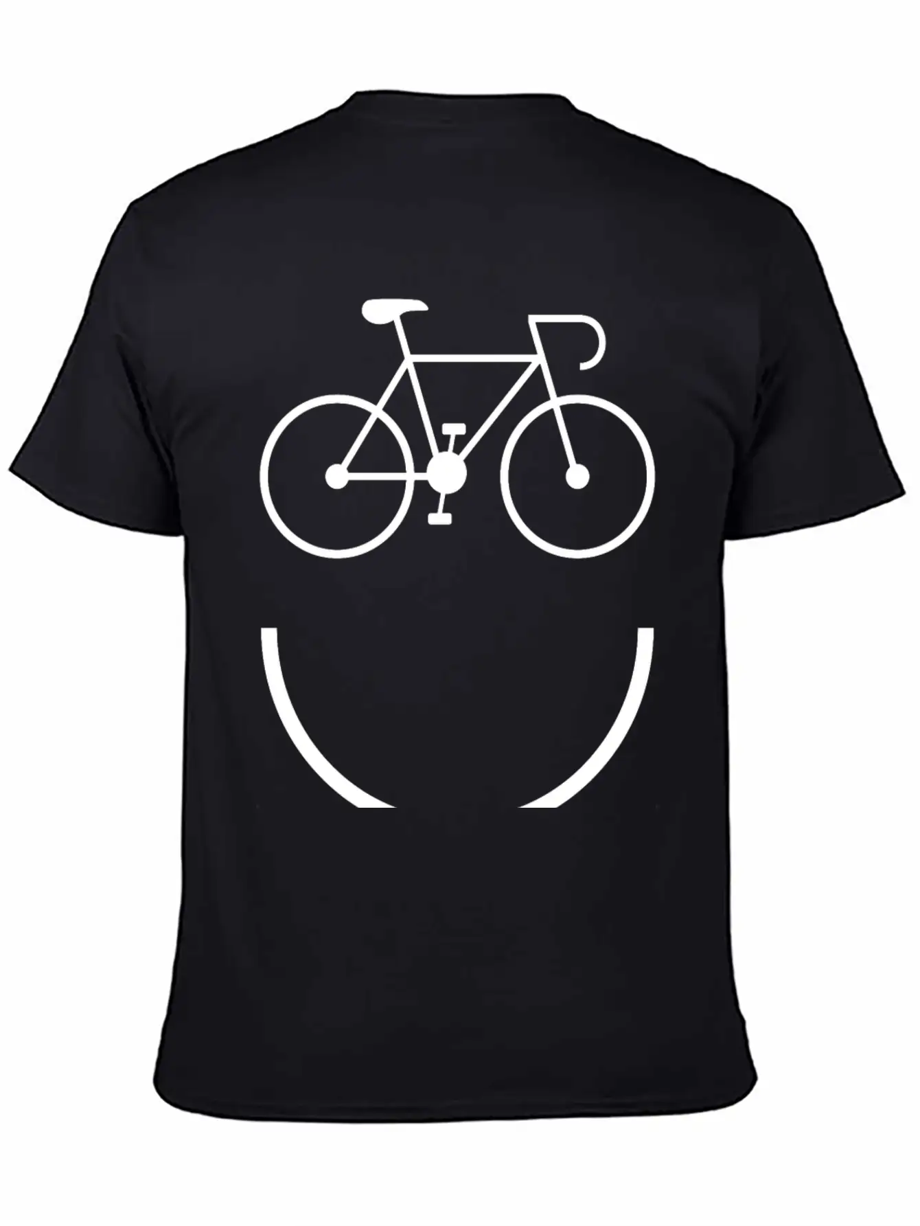 Cycling - Smile And Ride Unisex Short Sleeve Soft Cotton T-Shirt – Casual Everyday Wear