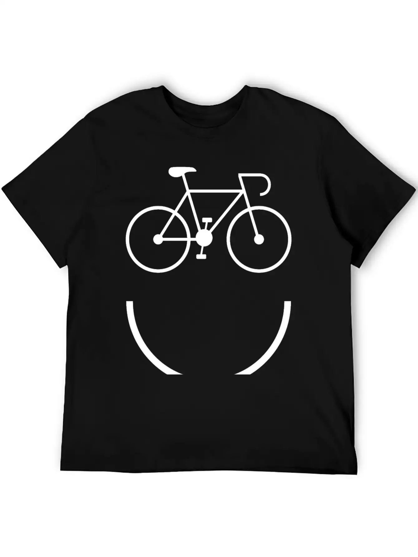 Cycling - Smile And Ride Unisex Short Sleeve Soft Cotton T-Shirt – Casual Everyday Wear