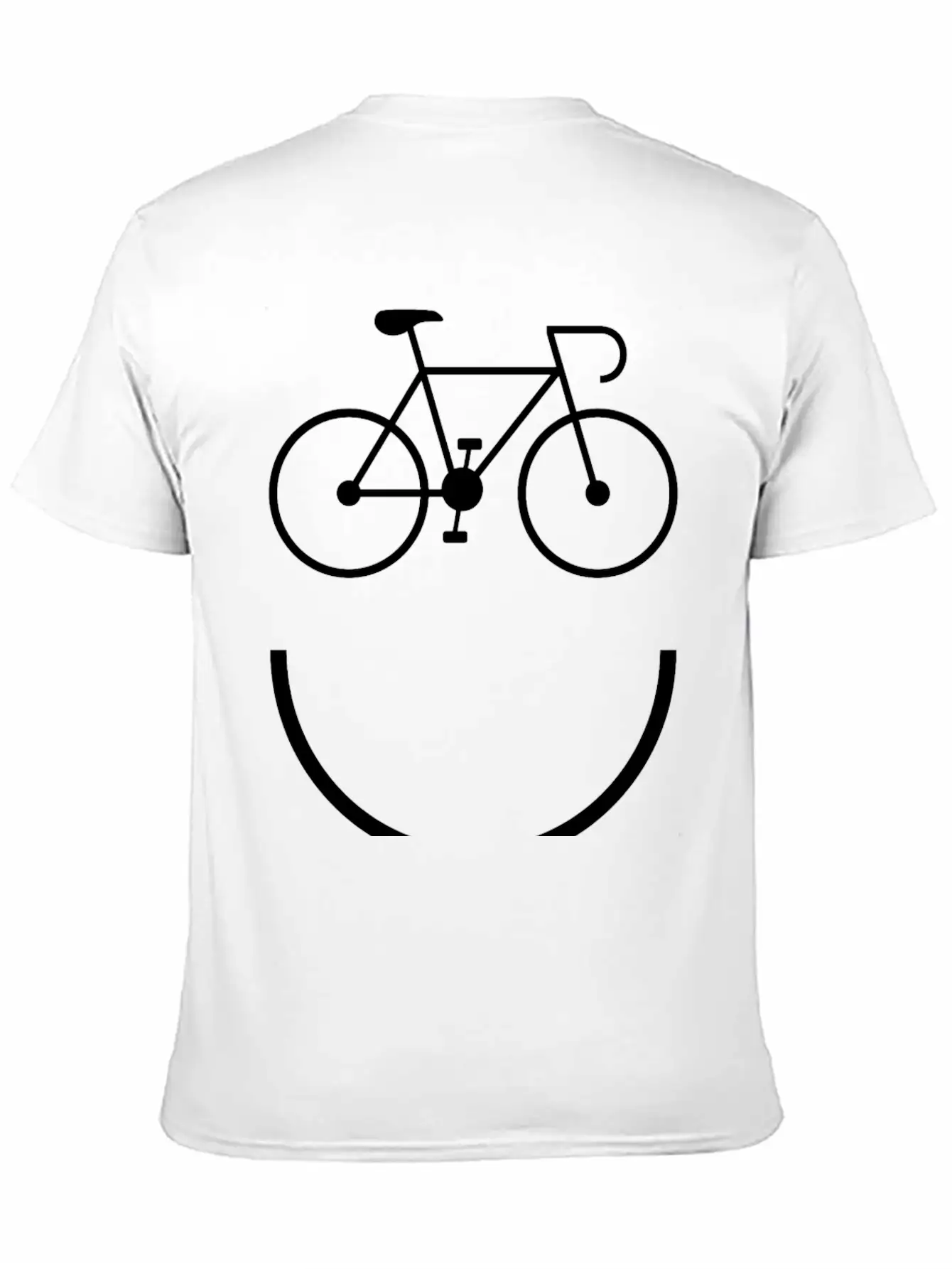 Cycling - Smile And Ride Unisex Short Sleeve Soft Cotton T-Shirt – Casual Everyday Wear