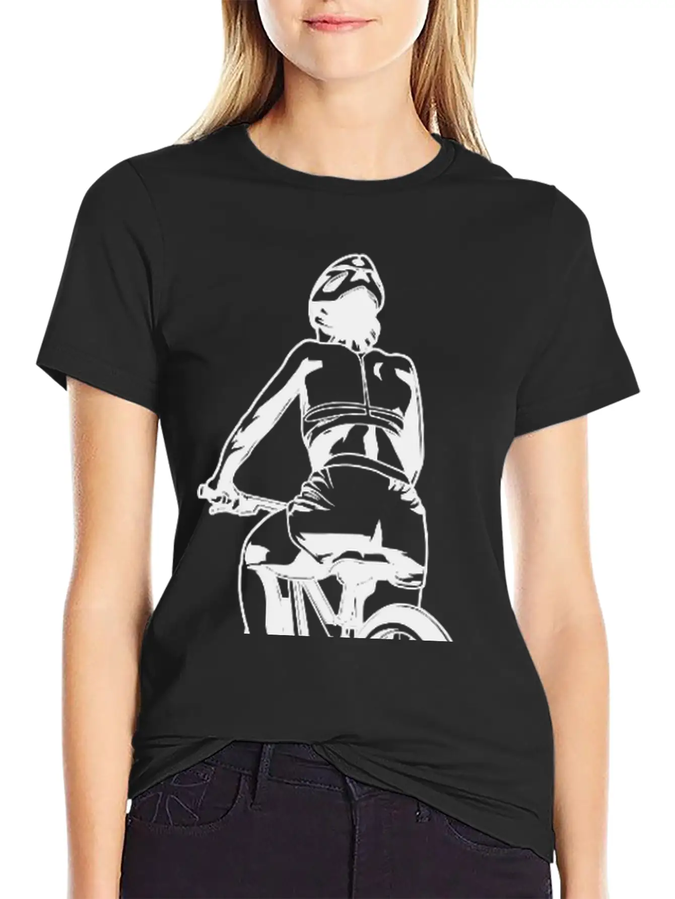 Cycling Woman Basic Graphic T-Shirt – Daily Comfort In Soft Cotton