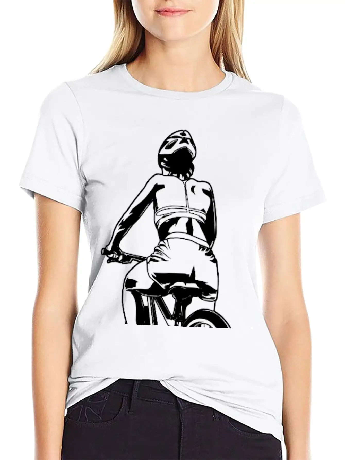 Cycling Woman Basic Graphic T-Shirt – Daily Comfort In Soft Cotton