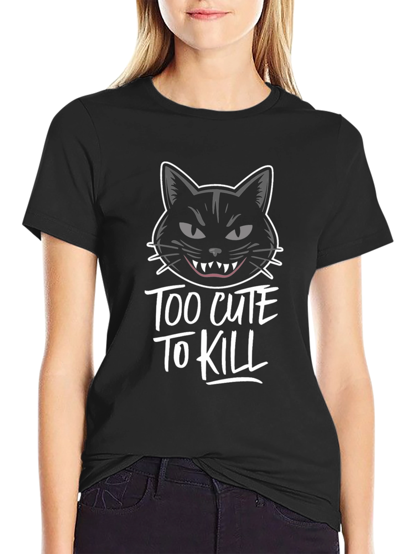 Too Cute to Kill Black T-Shirt