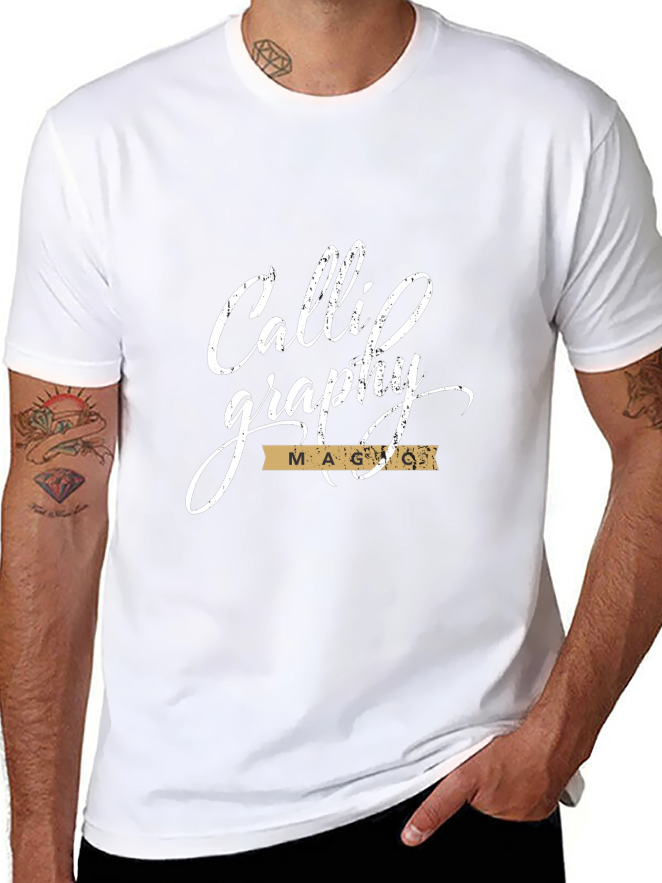 Calligraphy Magos Black Graphic Tee