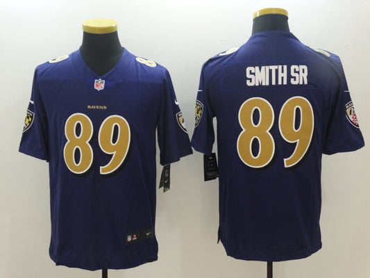 Men's Baltimore Ravens Steve Smith Sr #89 Purple Game Player Jerseys