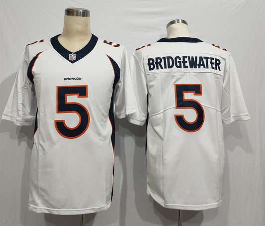 Men's Denver Broncos Teddy Bridgewater #5 White Game Jerseys
