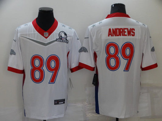 Men's Baltimore Ravens Mark Andrews #89 White ALL STAR Game Jerseys