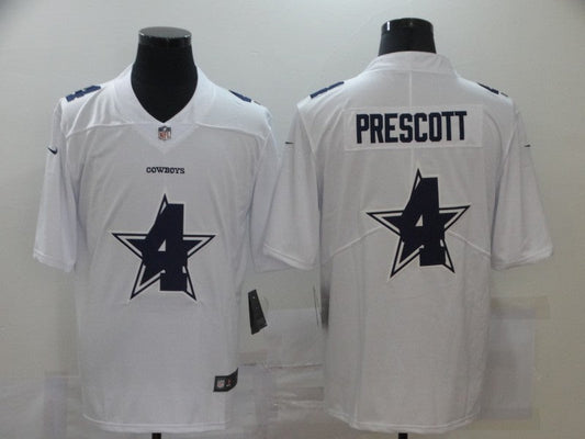 Men's Dallas Cowboys #4 Dak Prescott White Player Game Jerseys
