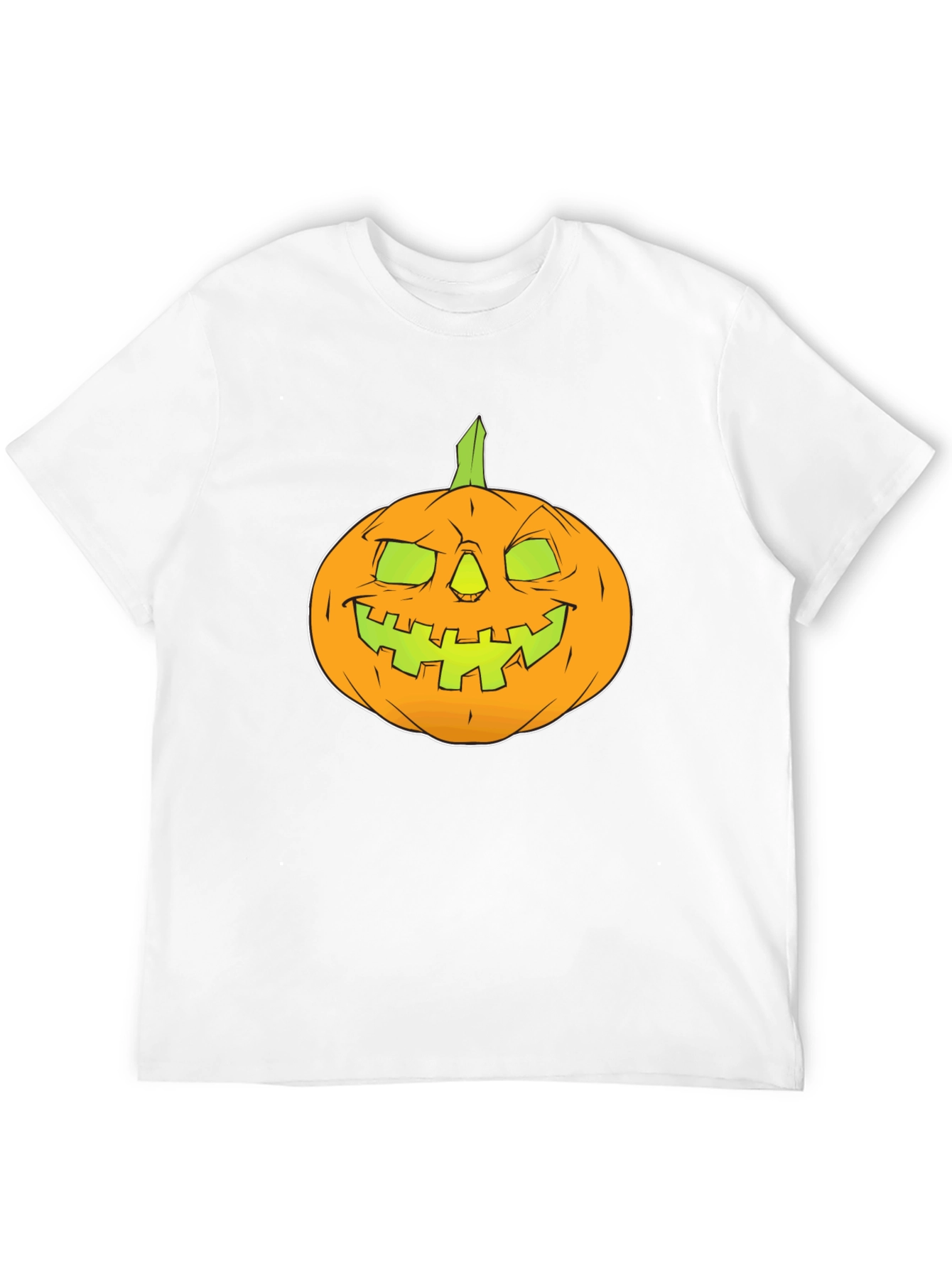 Halloween Pumpkin Graphic Tee - Black