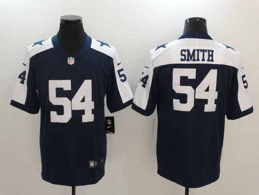 Men's Dallas Cowboys Jaylon Smith #54 Navy Alternate Custom1 Game Jerseys
