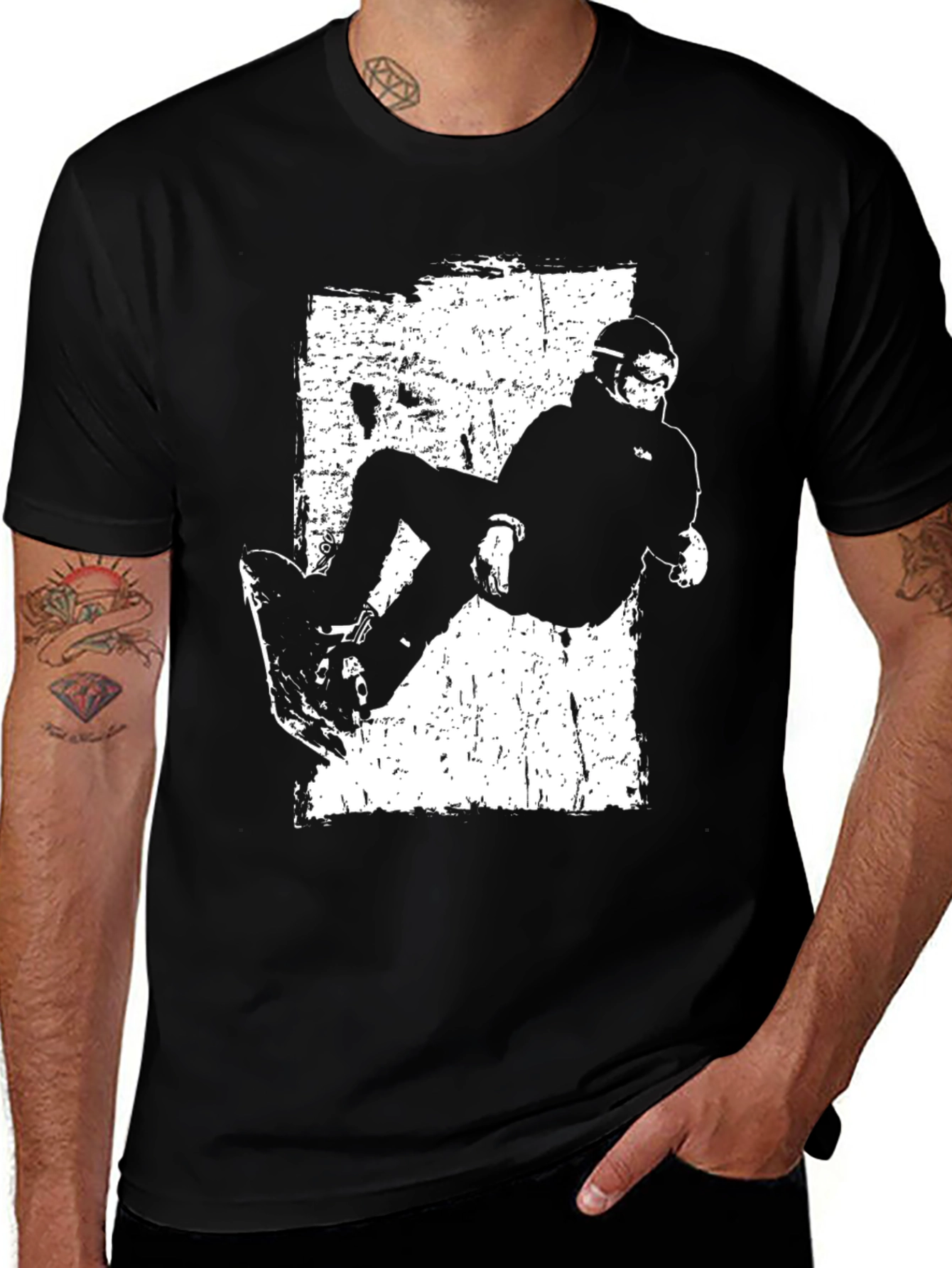 Black Skater Graphic T-Shirt