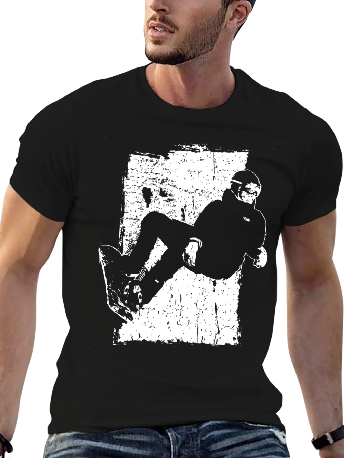 Black Skater Graphic T-Shirt