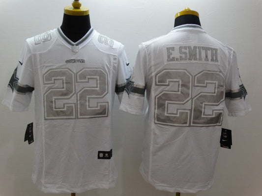 Men's Dallas Cowboys Emmitt Smith #22 White Game Jerseys