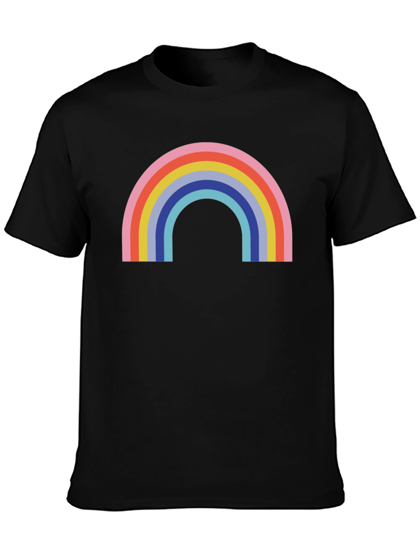 Retro Rainbow Graphic Tee - Classic Comfort