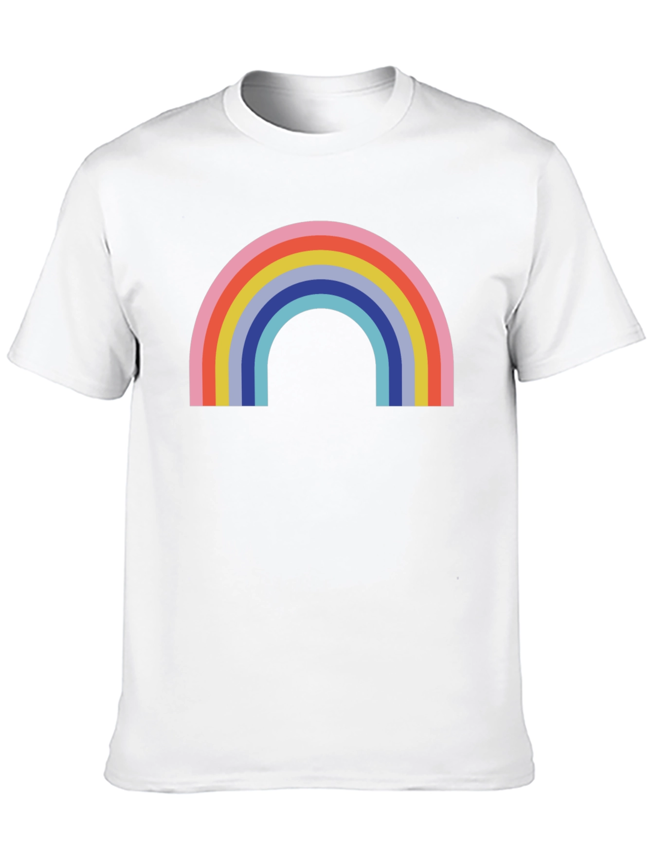 Retro Rainbow Graphic Tee - Classic Comfort