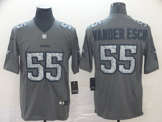 Men's Dallas Cowboys Leighton Vander Esch #55 Gray Player Game Jerseys